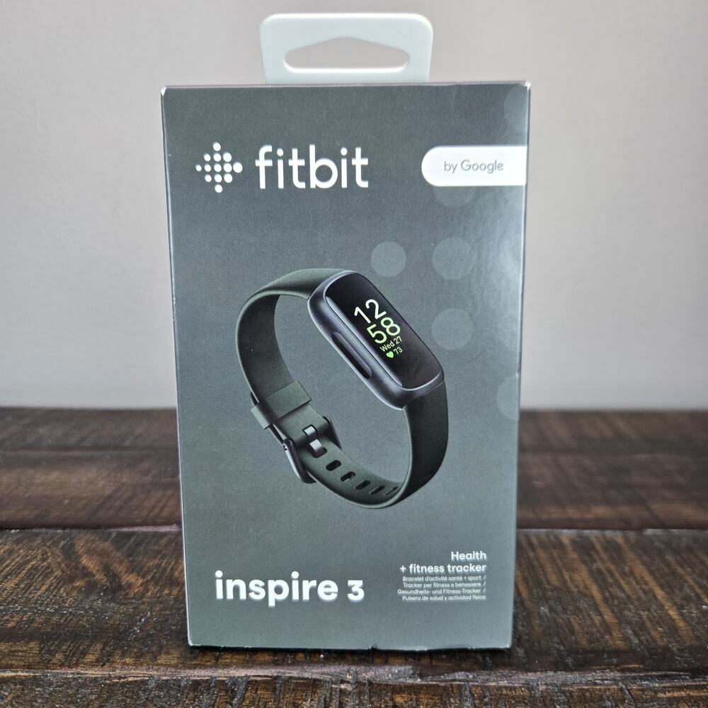 Fitbit Inspire 3 Heart Rate Monitor Health & Fitness Tracker Black Midnight